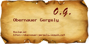 Obernauer Gergely névjegykártya