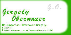 gergely obernauer business card